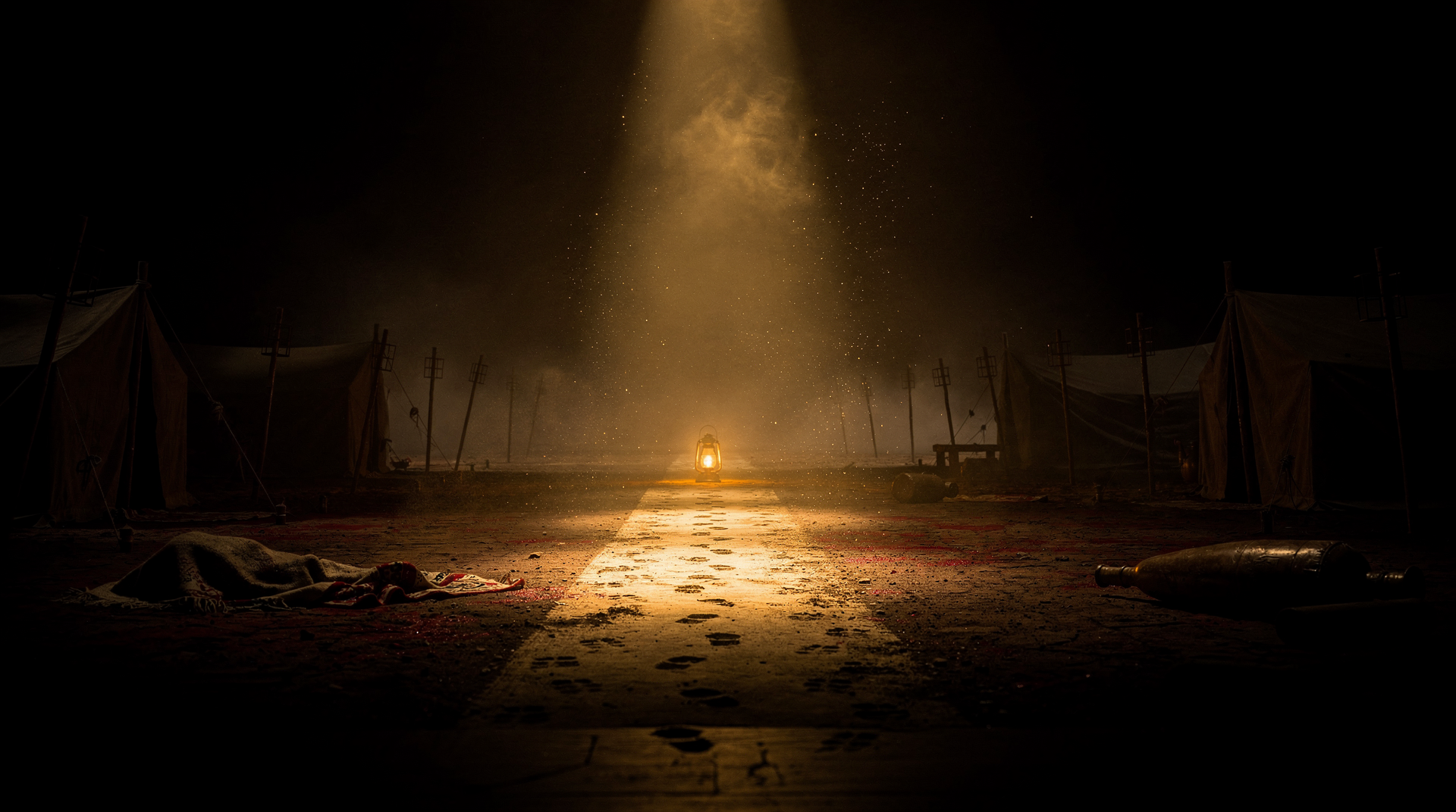 A path of light moving outward